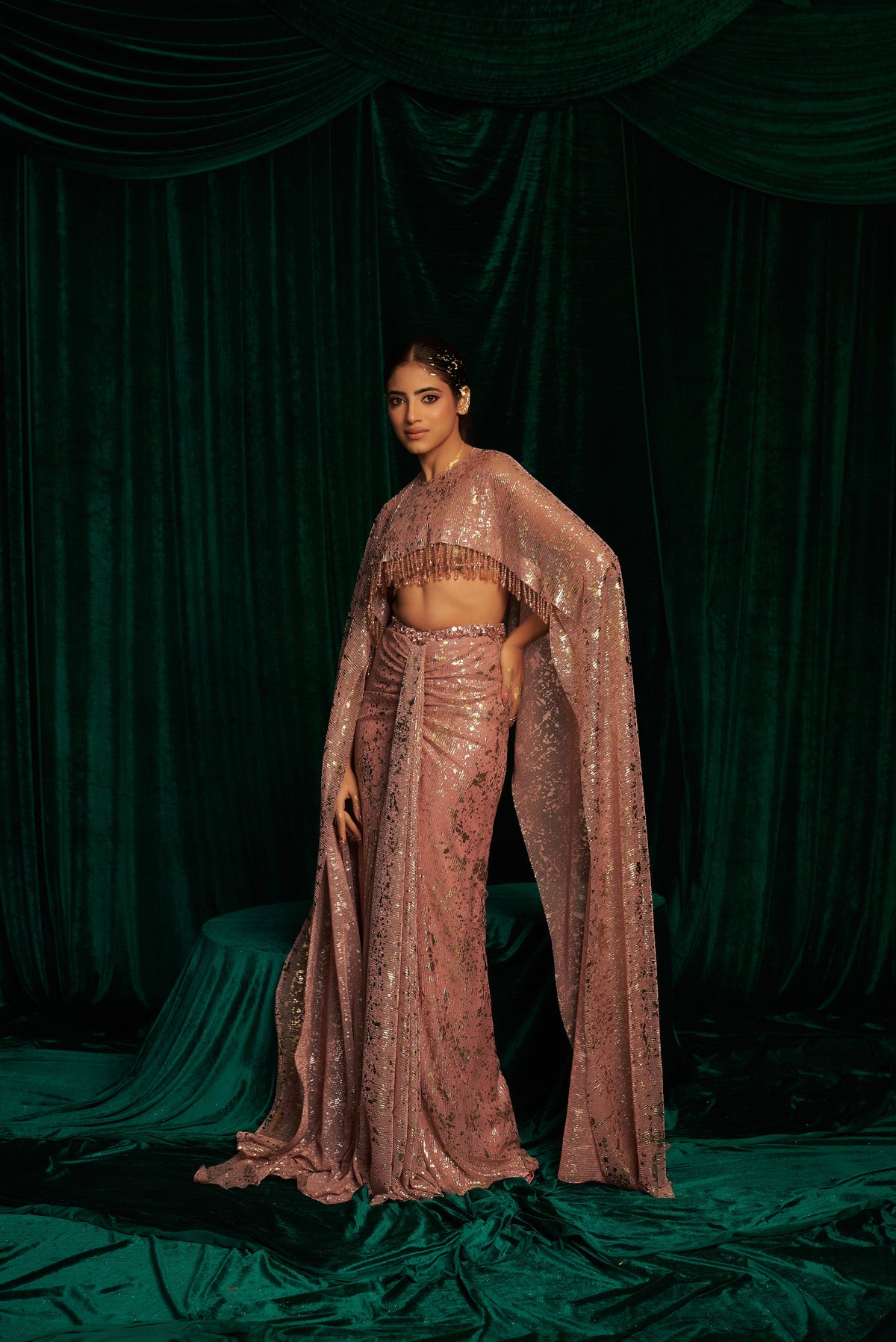 Drape Skirt And Cape Set — image 2