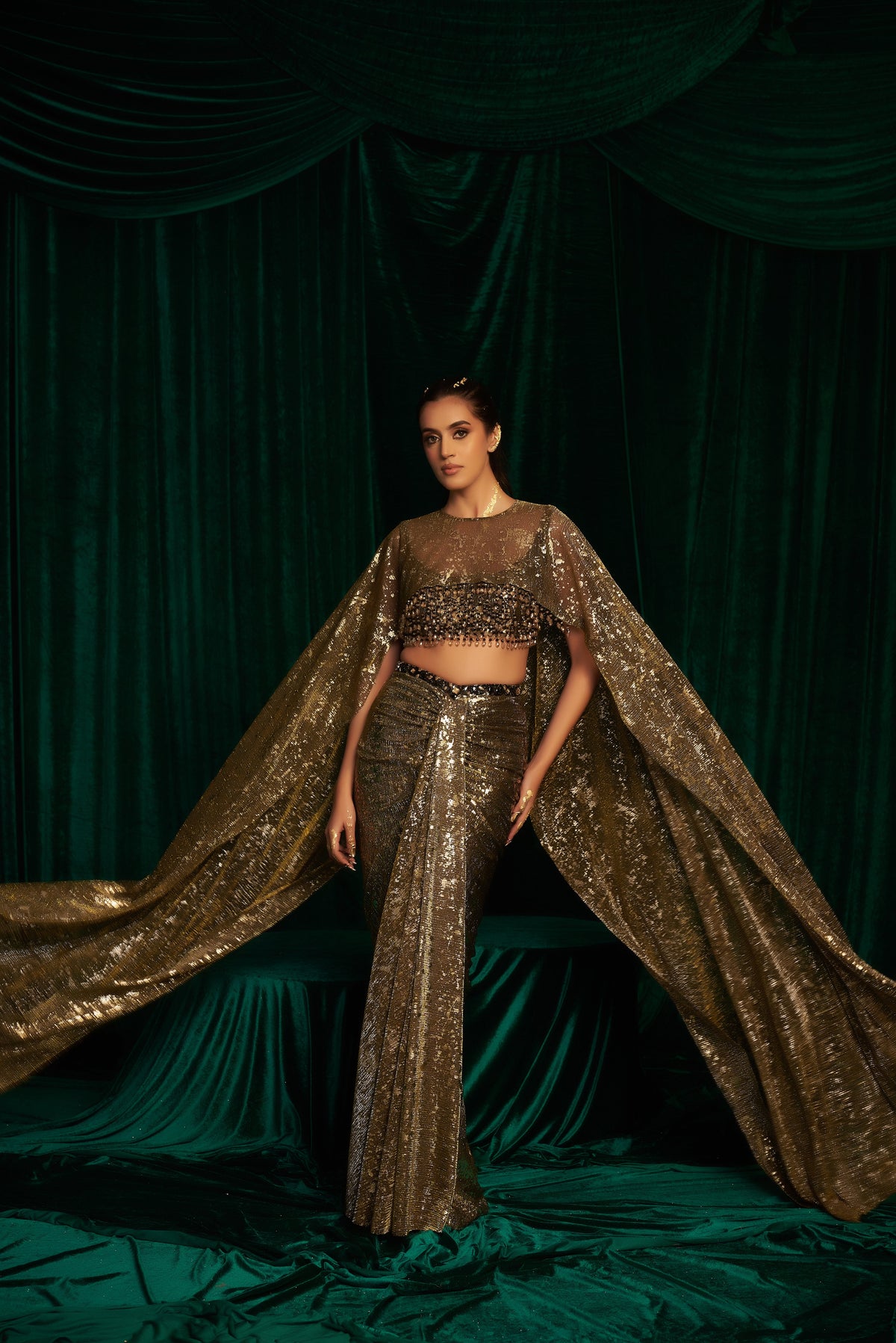 Drape Skirt And Cape Set — image 4