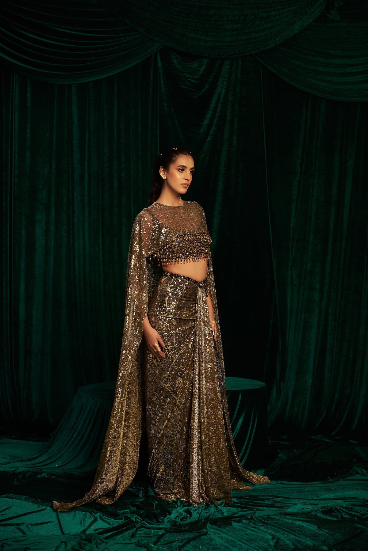 Drape Skirt And Cape Set — image 5