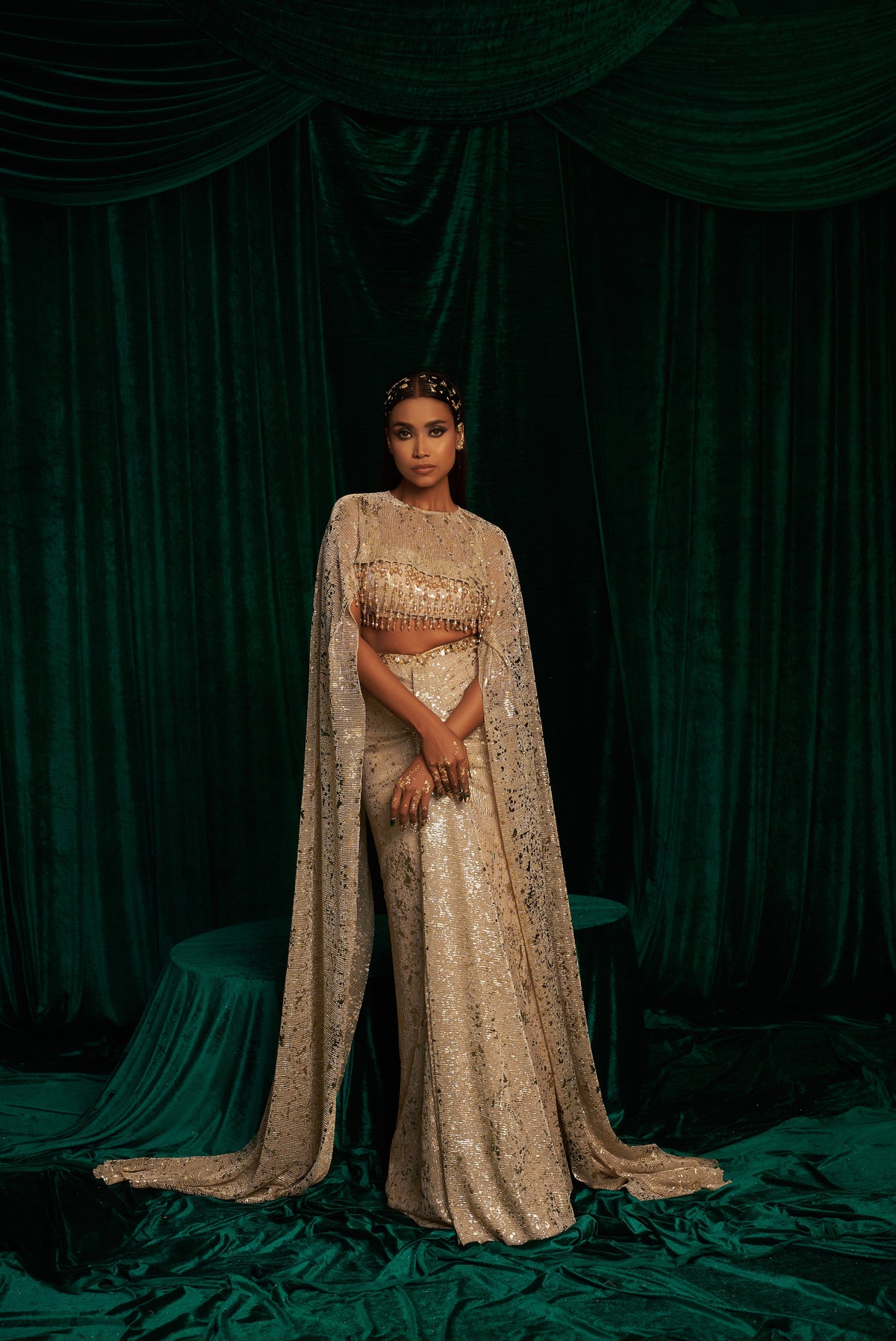 Drape Skirt And Cape Set — image 8
