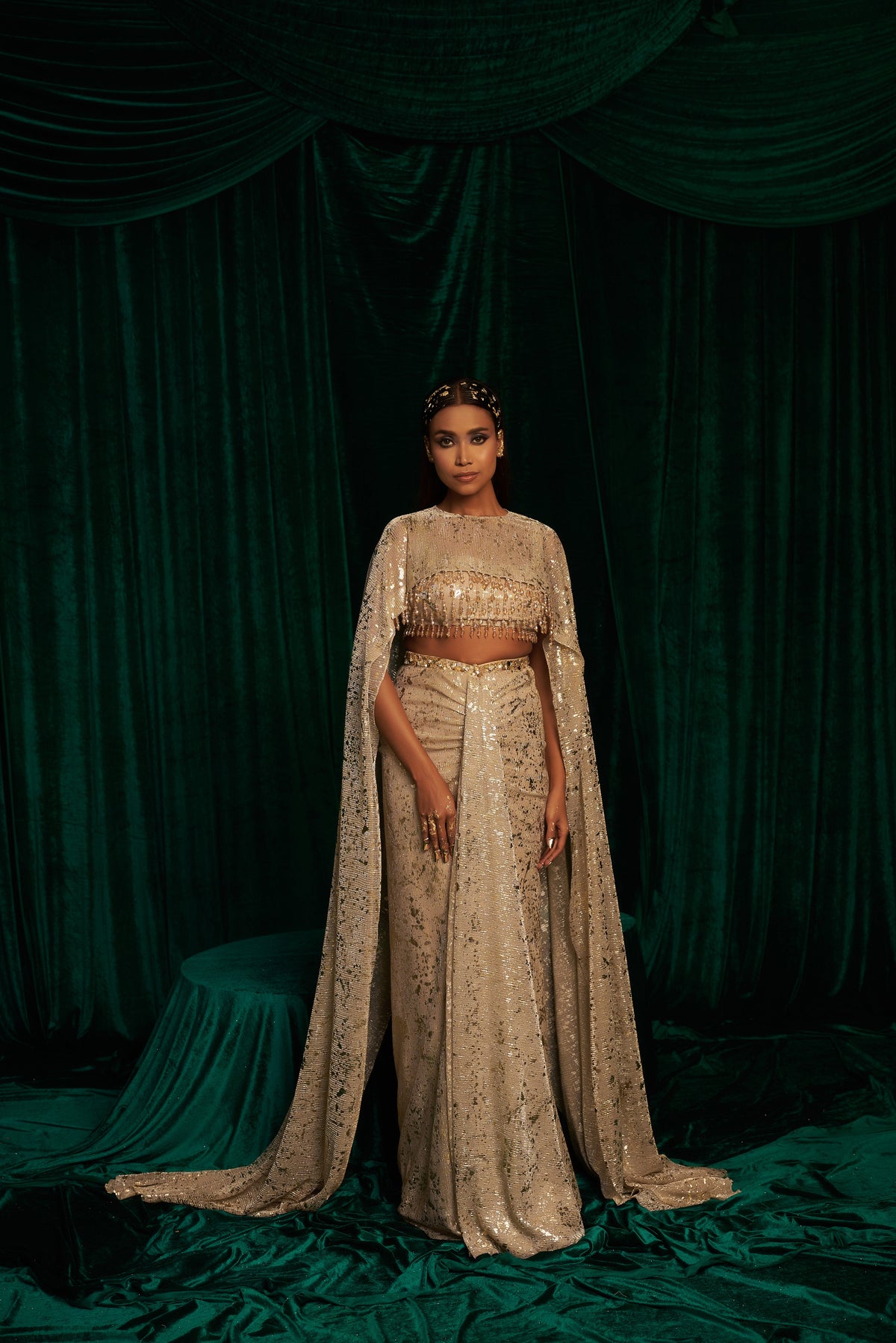 Drape Skirt And Cape Set — image 9