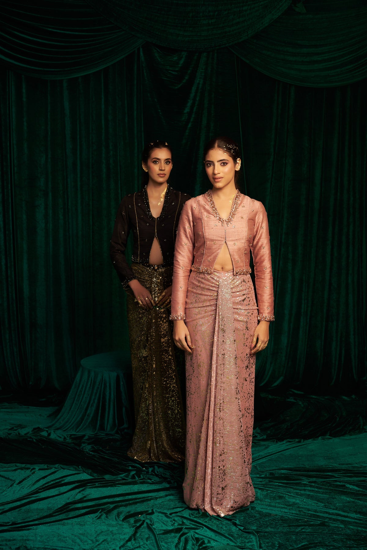 Raw Silk Jacket And Drape Skirt — image 7