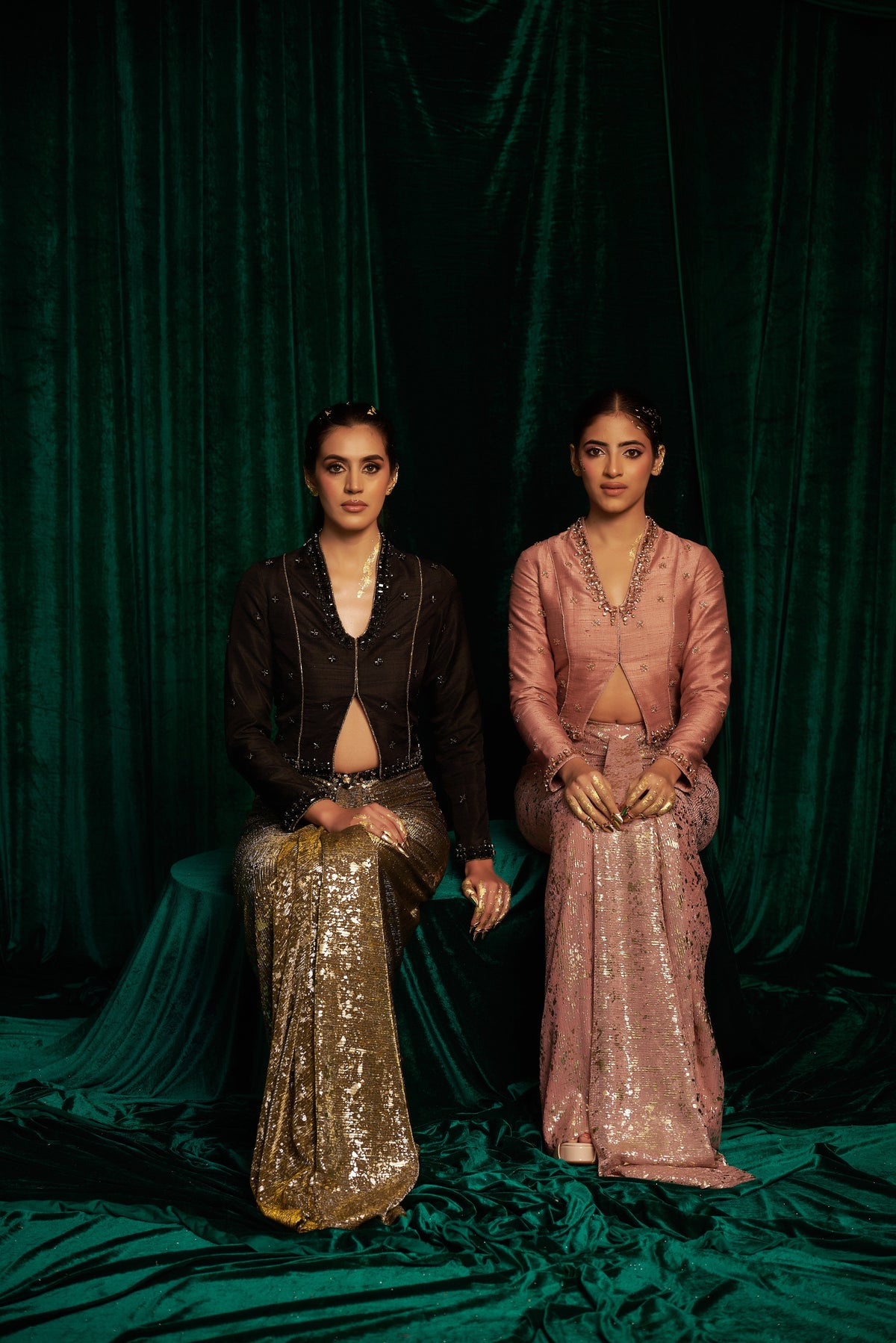 Raw Silk Jacket And Drape Skirt — image 9