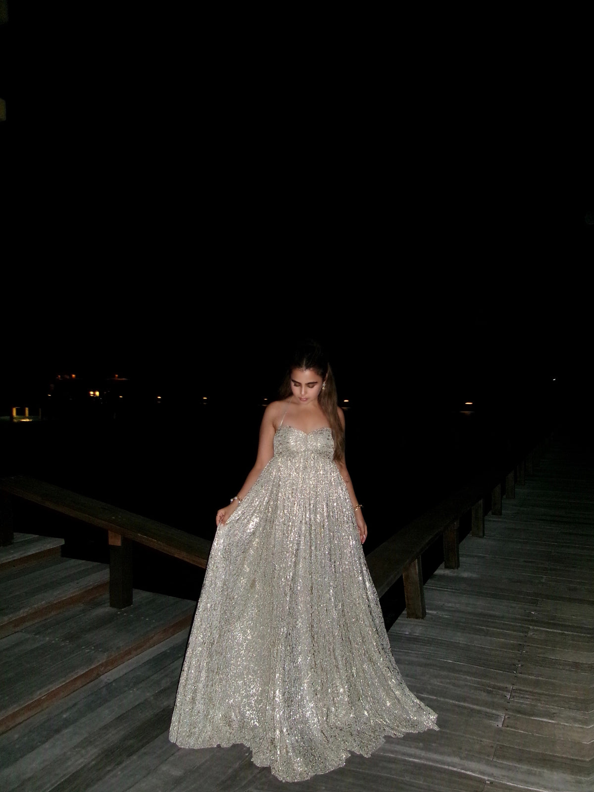 Gold Pleated Gown