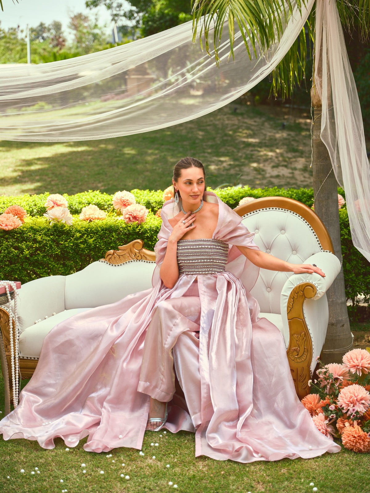 The bridesmaid diaries drape corset and pants set