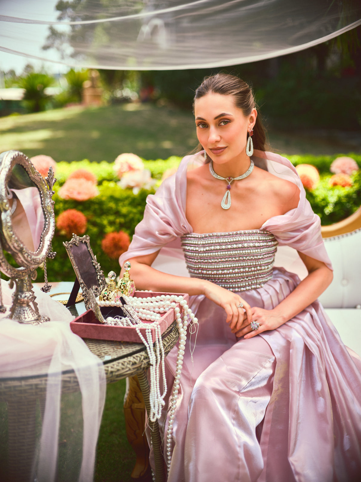 The bridesmaid diaries drape corset and pants set