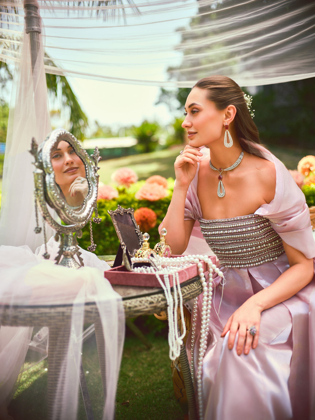 The bridesmaid diaries drape corset and pants set