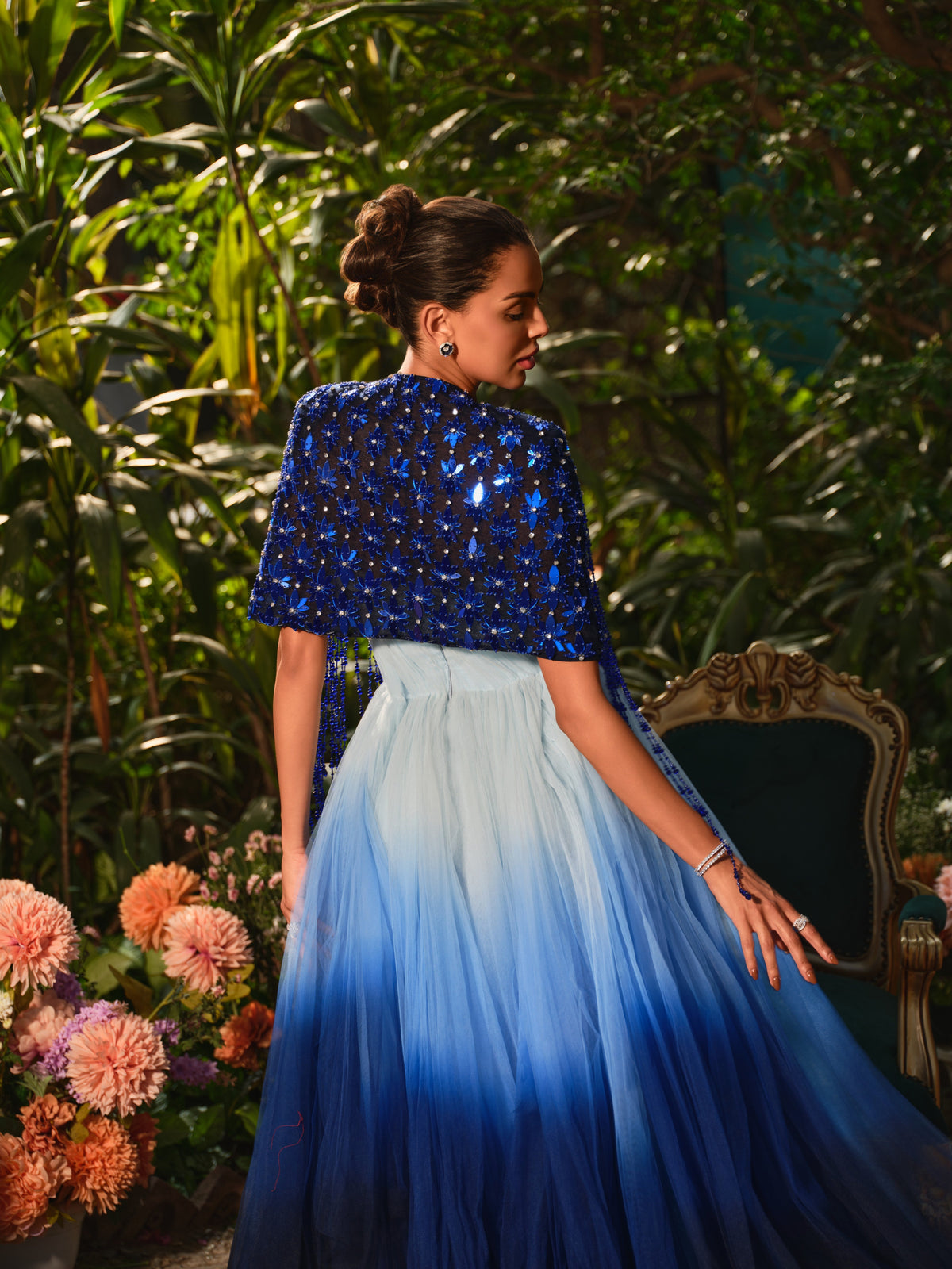 The midnight party blue ombre dress