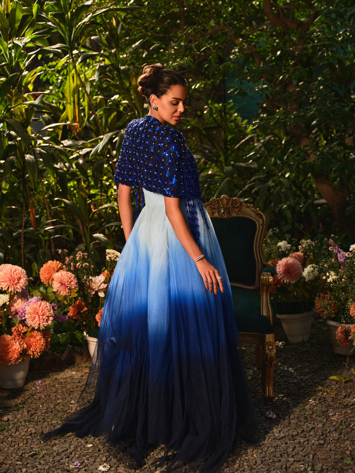 The midnight party blue ombre dress